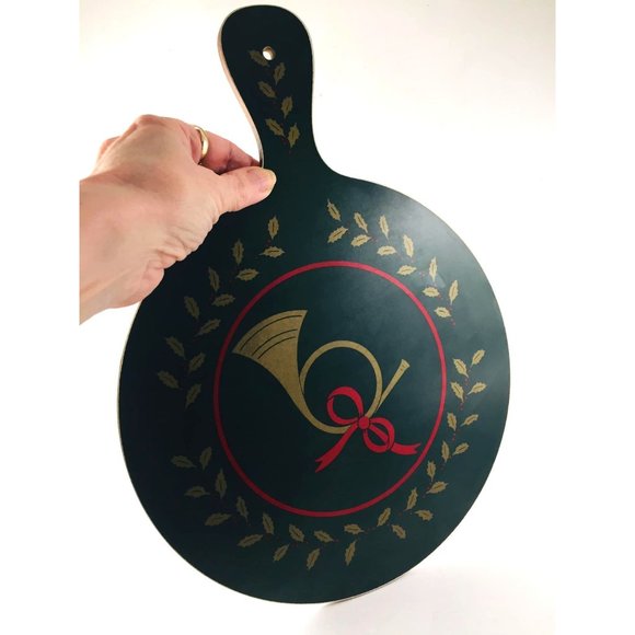 Clover Leaf Melamine French Horn Green Chopping Board Hot Mat Kitchen Decor - Picture 2 of 7